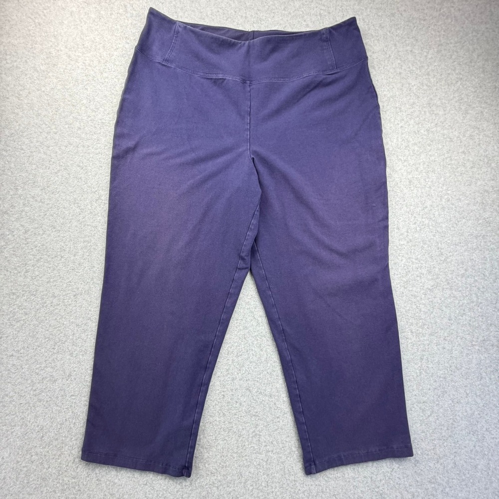 Women with Control Renee Greenstein Navy Blue Crop Pants XL Stretch Pull On